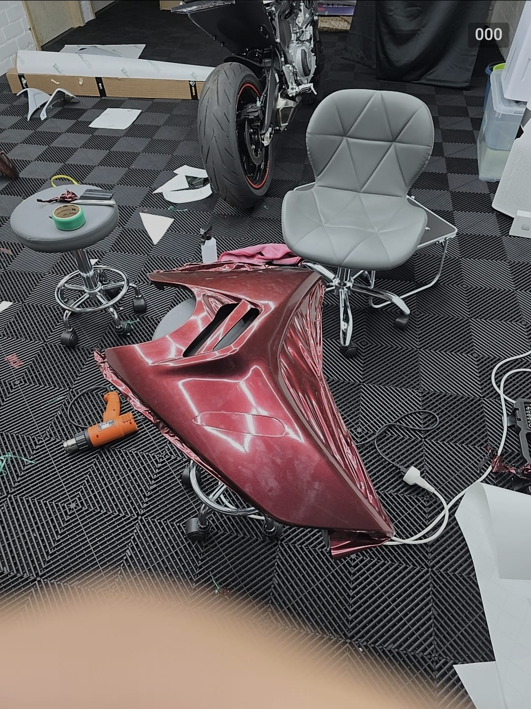 CFMoto 675 SR-R wrap progress detail