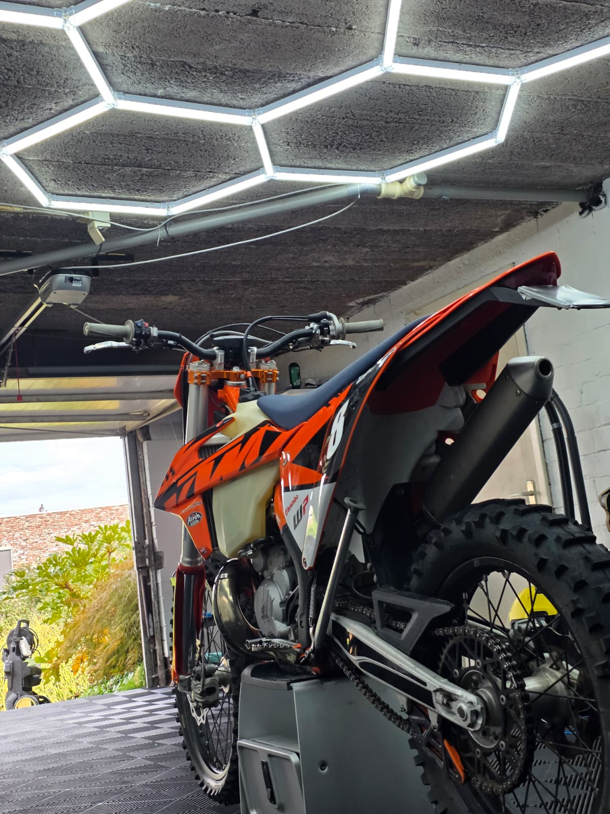 KTM EXC 250 stickerset install side view