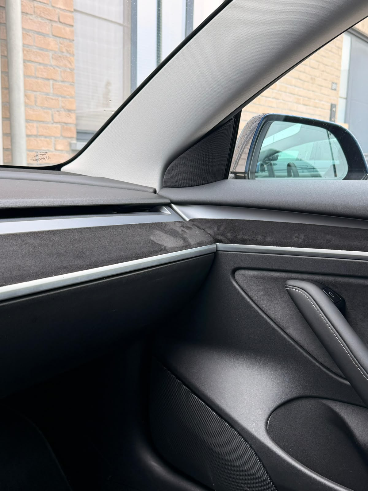 Tesla Model 3 alcantara interior angle