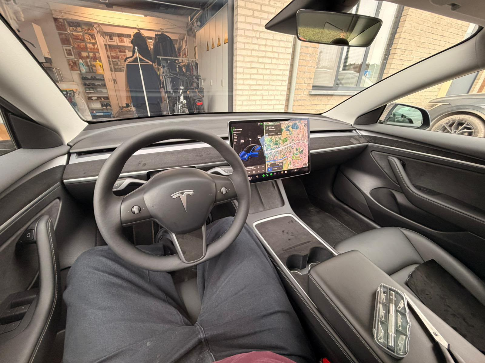 2021 Tesla Model 3 interior alcantara wrap by 360 Customs