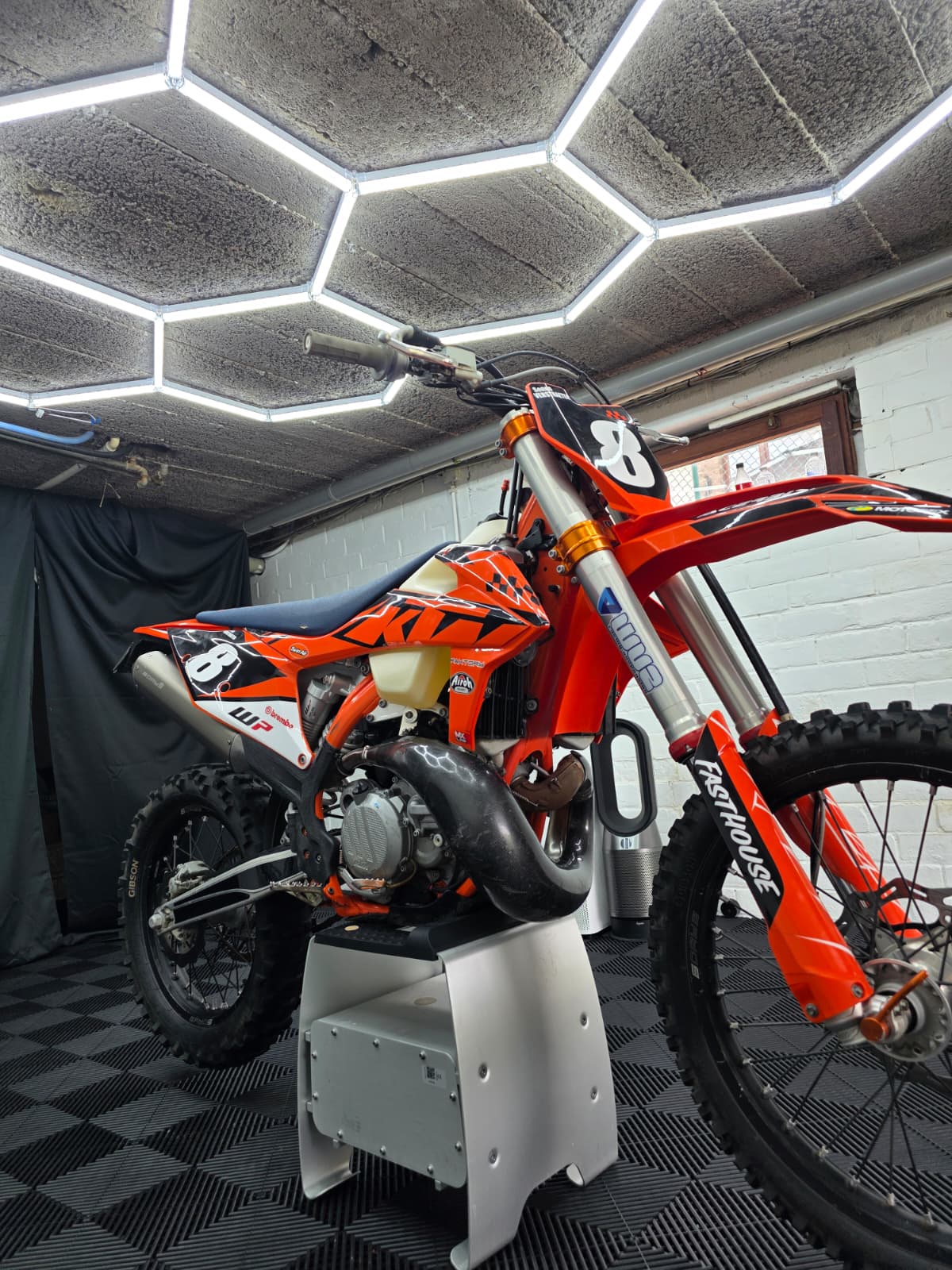 Motorcycle custom graphics sticker kit installed at 360 Customs